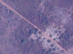 Image satellite d'une route en République Centrafricaine