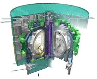 Schéma technique du réacteur ITER, en coupe